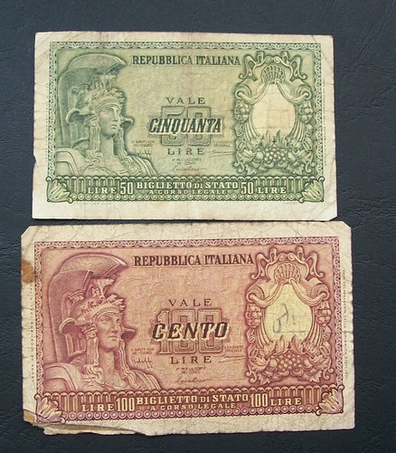 100 lire italia elmata - +,