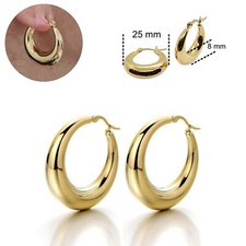 Orecchini a cerchio bombati in