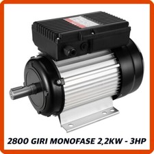 Motore elettrico monofase 220V 2800 giri 2 poli per compressore mec90 2,2kw 3hp