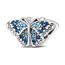 Charm Farfalla Blu in Argento