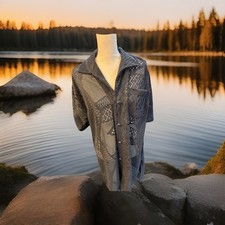 Abito camicia pizzo nero