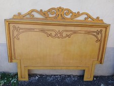 TESTATA LETTO MATRIMONIALE BAROCCHETTO LACCATA CON DORATURE - 1970 EMILIA