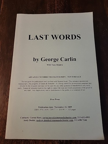 Last words george carlin - last,