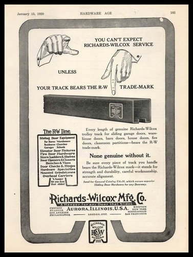 1920 richards wilcox - richards, aurora