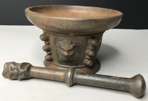 Mortaio bronzo mascaron - bronzo,