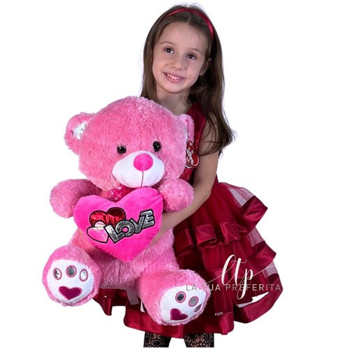 Orso con cuore 50cm grande - cuore,