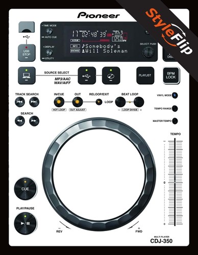Pioneer cdj 350 skin colore - cdj-350,