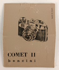 BENCINI COMET II - MANUALE ORIGINALE - ITALIANO / INGLESE