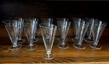 SET 12 BICCHIERI CRISTALLO MURANO Cartoccio DESIGN Carlo Moretti CALICE 16 cm/h