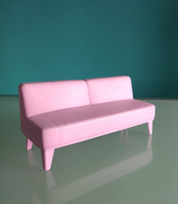 "MATTEL" "Casa dei sogni", divano per Barbie, colore rosa, h.10 cm, 8 x 21,5 cm.
