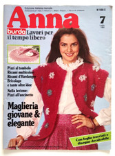 Rivista Anna Burda N.7 Luglio 1982 Con Cartamodelli Ricamo Punto Croce Uncinetto
