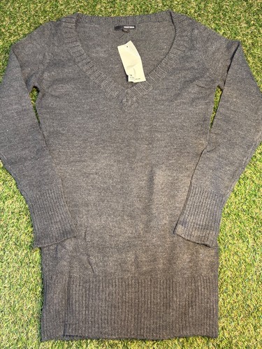 Abito maglione maglia grigio