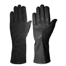 GUANTI IN PELLE IGNIFUGHI TACTICAL NOMEX FLIGHT FLYERS PILOTA - VERDE S-XL