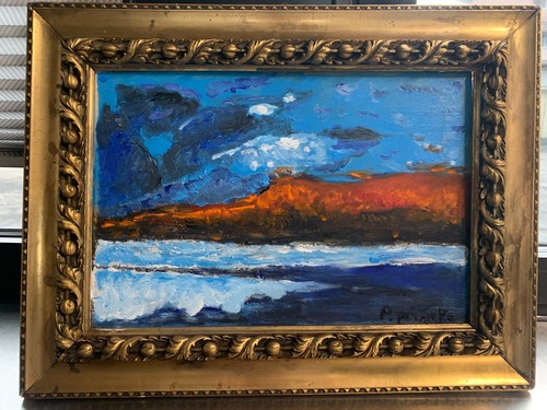 Dipinto olio paesaggio - a,