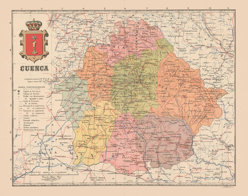 Mappa storica cuenca - mappa,
