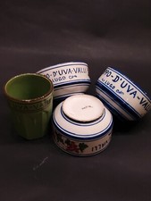 Bicchiere + Gotti 4 Pezzi Pubblicitari Ceramica Imola Sciroppo D'Uva Valli Lugo