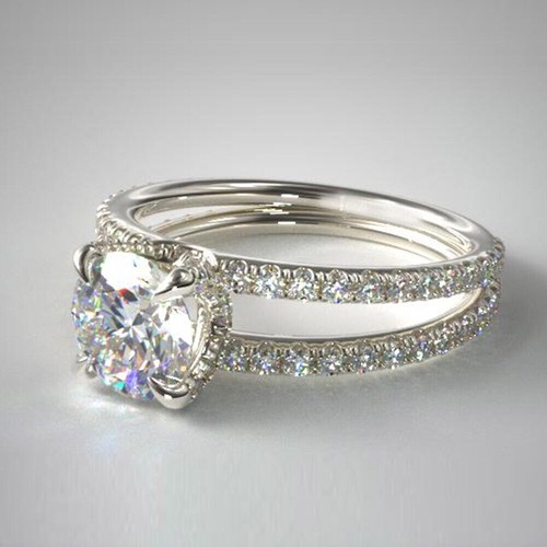 Set anello con - diamanti, in