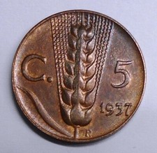 Centesimi spiga 1937 - 5,