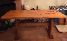 Tavolo in vero legno con due panche da 8 a 10 posti