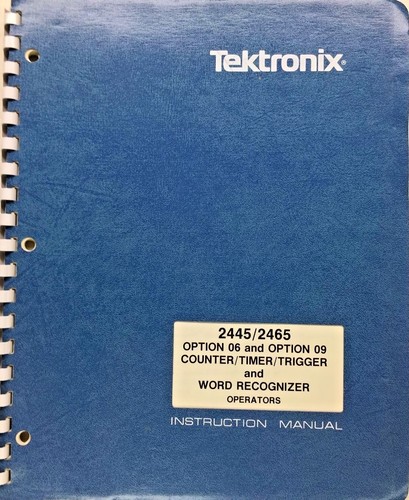 Tektronix 2445 2465 opzione - tektronix, 06
