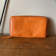 Portafoglio The Bridge Firenze pelle italiana arancione zip intorno porta carte lusso