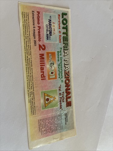 Biglietto lotteria nazionale - biglietto,