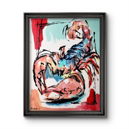 Quadro scorpione originale - scorpione,