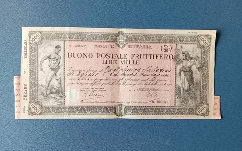 Raro buono postale - buono,