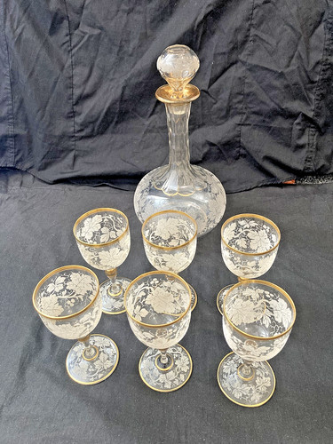 Antico set decanter vetro - set,