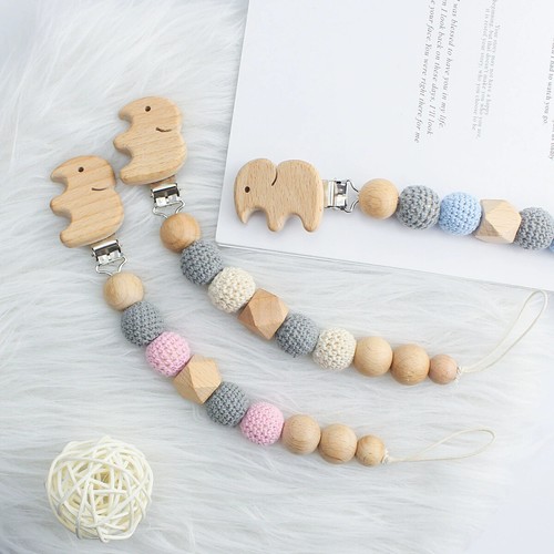 Wooden elephant dummy pacifier - dummy,
