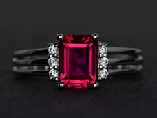 Anello donna rubino rosa