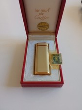 Accendino Le Must De Cartier - Placcato Oro - Anni 80 Completamente funzionante