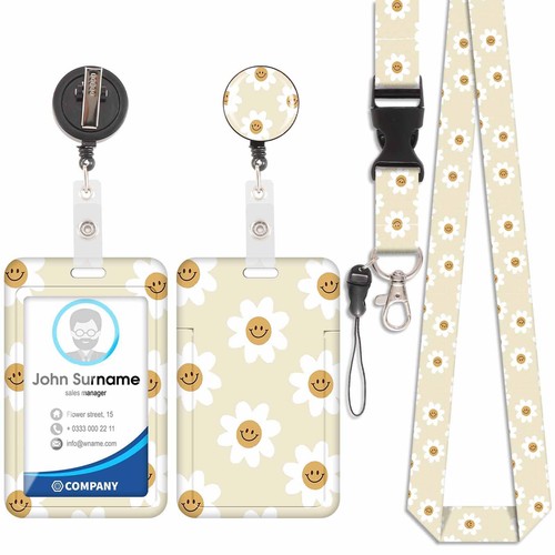 Porta badge con cordino - con, da