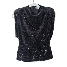Top smanicato paillettes