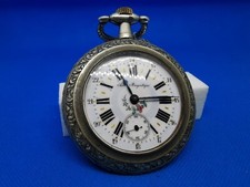 orologio da carrozza ANTI MAGNETIQUE in antimonio argentato vintage antico