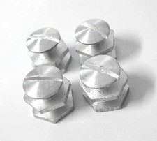 German Paratrooper Helmet Bolts Slotted Aluminium WW2 M38 & Nuts Luftwaffe Para