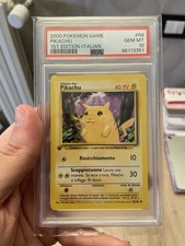 Pikachu #58 PSA 10 Gem Mint - 1ª PRIMA EDIZIONE - Pokémon Set Base 2000 ITALIANO