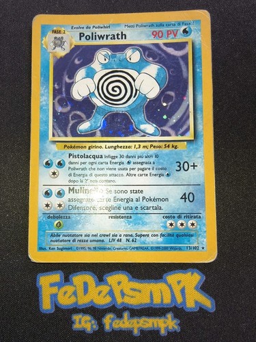 Poliwrath 102 set base - base, rara