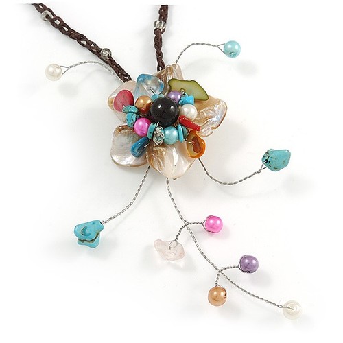 Collana con ciondolo - fiore,