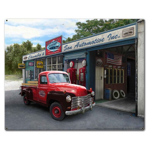 Insegna vintage metallo - insegna,