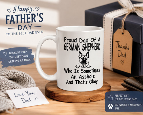 German shepherd dad mug - shepherd,