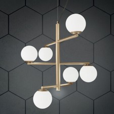 Modern 6 Light Metal Gold