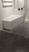 vasca paiova duravit 1700x1000 ang. dx completa di pannello colonna scarico