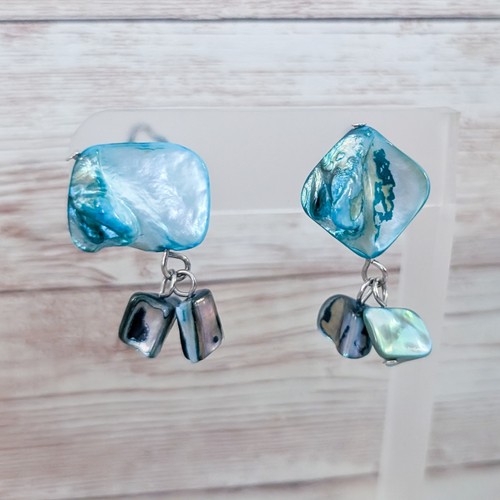 Vintage clip earrings blue - vintage,
