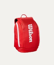 Wilson Zaino Portaracchette da Tennis Unisex Super Tour - Colore : Rosso/Bianco 