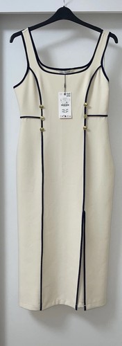 Abito midi zara beige - abito,