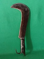ANTICA RONCOLA PENNATO DA SFALCIO IN FERRO BATTUTO A MANO PUNZONATA C B. CK64