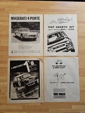 Maserati , Abarth,  Mini Morris, Minor^ Pubblicità Advertising Lotto 4A Pz.4