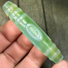 Tibetan Green Old Agate Carved
