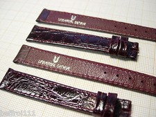 1 bracelet cuir band cuir bordeau Universal Geneve 13 mm montre dame vintage